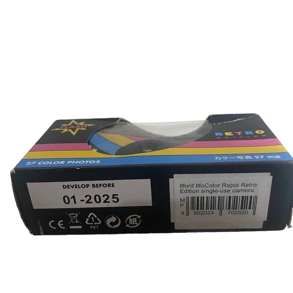 Ilford Ilfocolor Rapid Retro Single Use Camera New